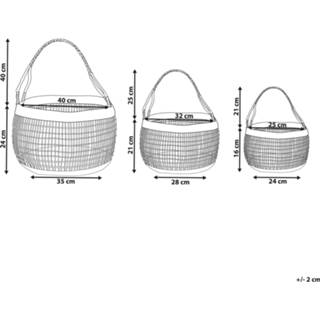 👉 Mand beige mannen Set van 3 Zeegras Manden Naturel ARAPAIMA 4251682281546