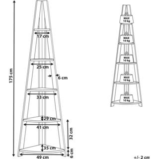 👉 Hoekplank hout Lichte Houtkleur met 5 niveaus licht MOBILE SOLO 4251682281522