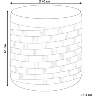👉 Poef beige naturel ⌀ 40 cm BASSLET 4251682281669