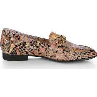 👉 Leer vrouwen animalprint multicolor geel Mocassin Alba Moda Multicolor/Geel 4055708945814 4055708945791