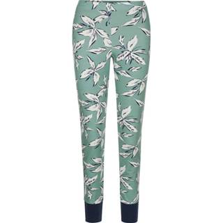 👉 Pyjama ecru marine katoen gebloemd vrouwen groen met korte knoopsluiting MONA Salie/Ecru/Marine 4055708871588