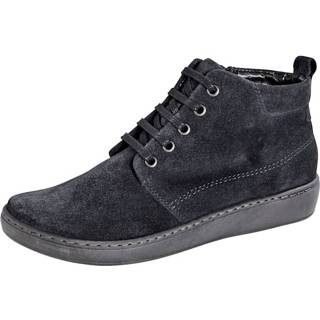 👉 Hoge veterschoenen blauw leer effen vrouwen veterschoen met vetersluiting Relaxshoe