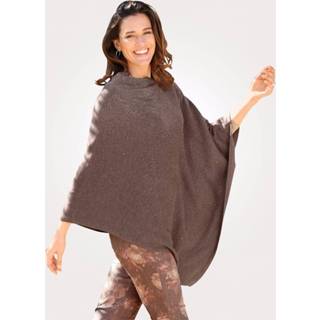 👉 Poncho met modieuze hals MONA Bruin