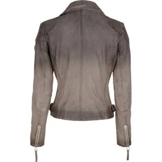 👉 Leren jas grijs leer kleurverloop vrouwen jasje met modieus AMY VERMONT Grijs/Taupe 4055709282383