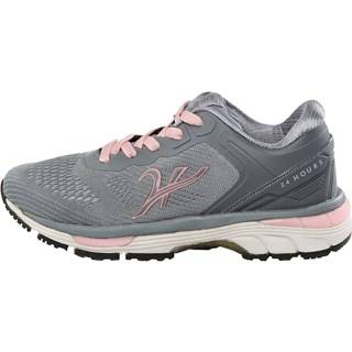 👉 Sneakers vrouwen effen grijs roze Sneaker met COOLMAX-voering 24 Hours Grijs/Roze 4055708453623