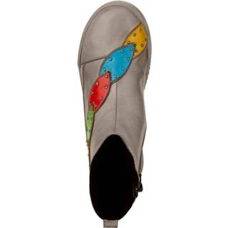 👉 Enkellaarzen multicolor glad leer effen vrouwen grijs Enkellaarsje in een harmonieuze kleurencombinatie Gemini Taupe/Multicolor 4063911826950