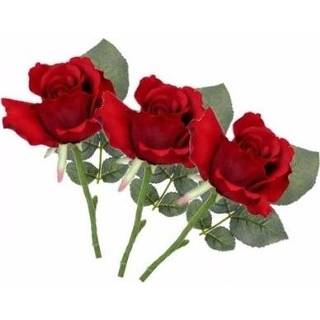 👉 Boeket nep rozen rood 30 cm Kunstbloem 10x