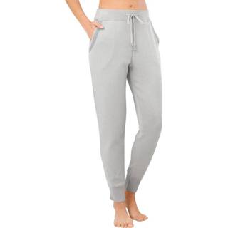 👉 Joggingbroek steen effen vrouwen grijs met glitterband bij de zakken Harmony 4055708829985