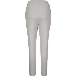 Jogging broek steen grijs effen vrouwen Joggingbroek met glitterband bij de zakken Harmony 4055708829985