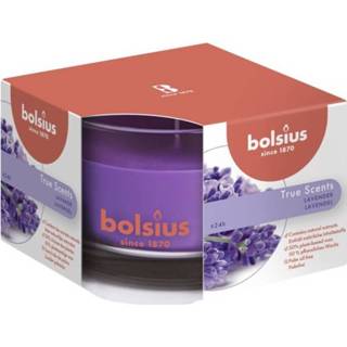 👉 Geurkaars lavendel glas Bolsius True Scents In 8717847136121