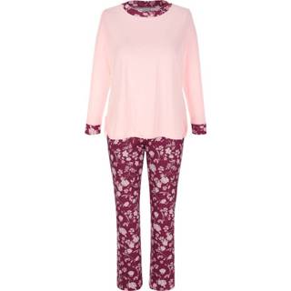 👉 Pyjama roze bordeaux gebloemd vrouwen comfortabel met romantische bloemenprint TruYou Roze/Bordeaux 4055709069373 4055709069380