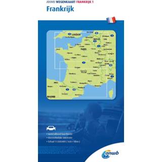 👉 Wegenkaart unisex ANWB Frankrijk 9789018048327