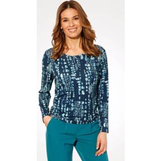 👉 Shirt grafisch vrouwen met strassteentjesversiering MONA Petrol/Mint 4055708980259 4055708980198