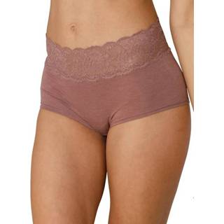 Boxershort viscose effen vrouwen fair bruin met fraaie kanten band Speidel Hazelnoot 4004429219537