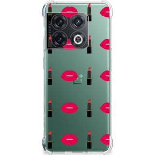 👉 Lippenstift silicone OnePlus 10 Pro Doorzichtige Hoesje Lipstick Kiss 8720632374721