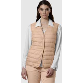 👉 Bodywarmer beige kunstvezels effen vrouwen najaar in mooie kleuren Delmod pure 4055708564107 4055708568297