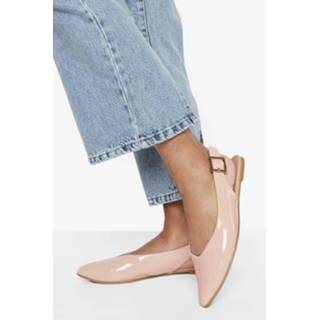 👉 Ballerina Schoenen Met Puntneus En Gesp Detail, Nude