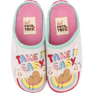 👉 Hot Potatoes Zomer Pantoffels Sulphur 65664 Grijs-38