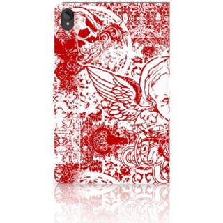 👉 Tablettas rood Tablettasje Lenovo Tab P11 | Plus Angel Skull 8720632346193