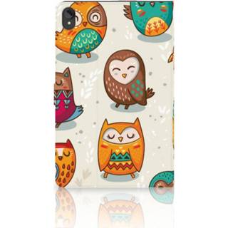 👉 Flipcase Lenovo Tab P11 | Plus Flip Case Vrolijke Uilen 8720632248565