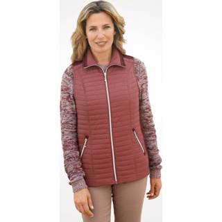 👉 Bodywarmer kunstvezels effen vrouwen met contrastkleurige details Paola Mahonie/Berry 4055708459779 4055708459571