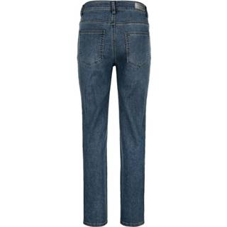 👉 Spijkerbroek blauw effen vrouwen Jeans met steentjesmotief op de pijp Alba Moda 4055709049184