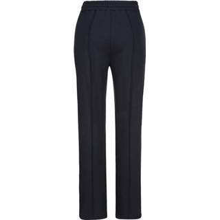 👉 Broek marine effen vrouwen blauw in trendy flared stijl Alba Moda 4055708427310
