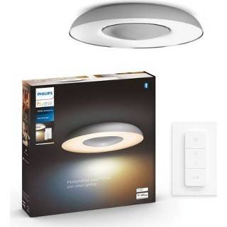 👉 Plafondlamp aluminium Philips Hue Still ⌀39,1cm 23W met Dimmer switch 8719514341333