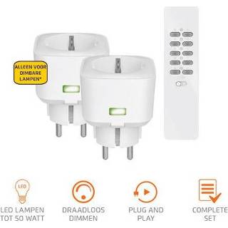 👉 Afstandsbediening KlikAanKlikUit set + 2 compacte stopcontactdimmers 8713439701999