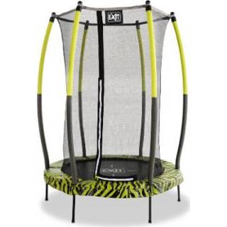 👉 Trampoline zwart groen meisjes EXIT Tiggy junior met veiligheidsnet ø140 cm, zwart/groen 8720088262511