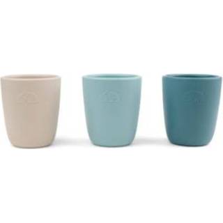 👉 Drinkbeker blauw silicone silicoon meisjes Done by Deer ™ mini kleurenmix blauw, 3-pack 5712643030102