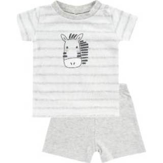 JACKY T-Shirt+ Shorts Zebra grijs gemêleerd