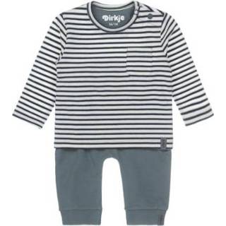 👉 Babysetje groen wit katoen mix pasgeborene jongens baby's Dirkje Babyset 2-delig dusty uit- white 8719975646855