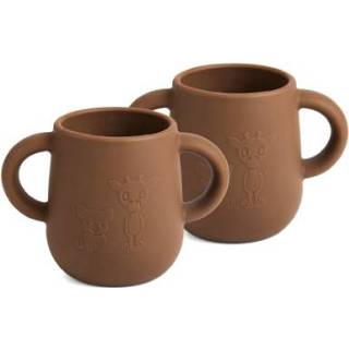 👉 Kinderbeker silicoon meisjes bruin kinderen Nuuroo Abiola 145ml 2 stuks, Eikel 5715235000576