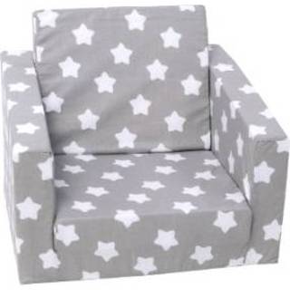 👉 Sofa grijs wit jongens Knorr® toys Single - Grey white stars 4049491685002