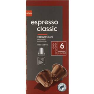 Espresso apparaat HEMA Koffiecups Classic - 20 Stuks 8720354290880