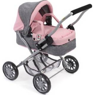👉 Mini knuffel grijs roze jongens kinderen BAYER CHIC 2000 Kinderwagen SMARTY Melange grijs-roze 4066285555150
