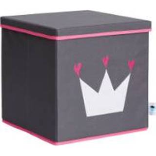 👉 Grijs witte polyester STORE !t Kroonkistje, met kroon 4260428672289