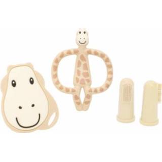 👉 Bijtring silicoon meisjes beige Matchstick Monkey Starter Set Gigi Giraffe 5060679070952