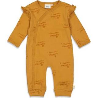 👉 Okergeel katoen mix pasgeborene meisjes geel Feetje Overall Forever 8718751618482