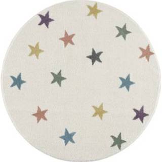 👉 LIVONE Happy Rugs Fame Kinderdeken creme/multi rond