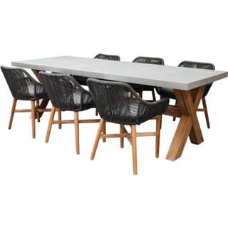 👉 Tuinset composiet active Sania Norwich dining 240x100xH77 cm 7-delig