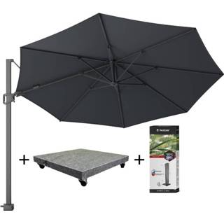 👉 Bermuda antraciet active zweefparasol 350cm rond Tropical Deal 659424247357