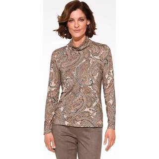 👉 Shirt terracotta vrouwen leuke paisley met ruime col MONA Terracotta/Petrol 4055708967878