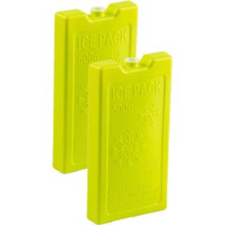 👉 Koelelement groen 2x stuks 500 grams koelelementen 20 x 10.5 cm