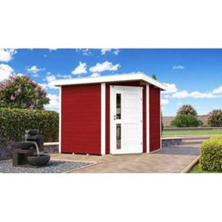 👉 Tuinhuisje 2 rood Weka tuinhuis 229 A maat 239x235cm 4004581524609