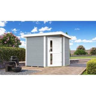 👉 Tuinhuisje grijs 2 Weka tuinhuis 229 A maat 239x235cm 4004581524616