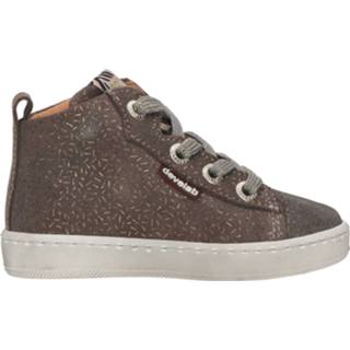 Veterboots grijs plat kunststof leer active Develab Veterboot 8720635014808