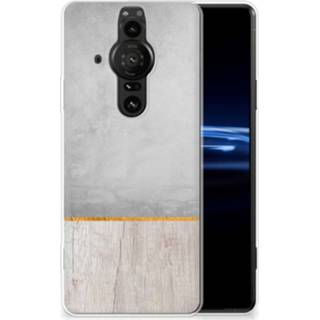 👉 Bumper hoesje Sony Xperia Pro-I Wood Concrete 8720632219695