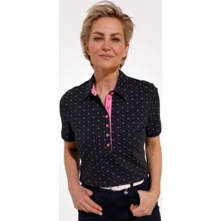 👉 Poloshirt marine roze grafisch vrouwen van comfortabel piquémateriaal MONA Marine/Pink 4055708973312 4055708973336